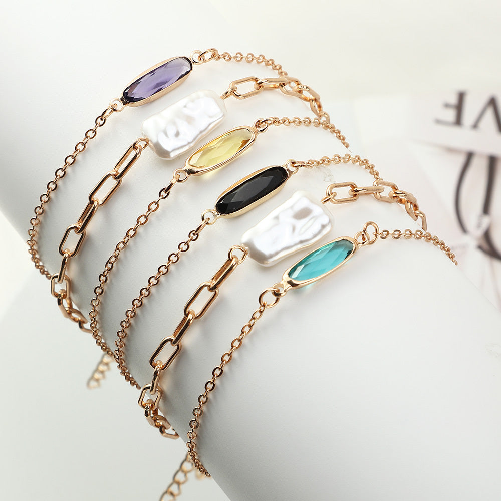 Saffyra™ Irregular Gemstone Chain Bracelet