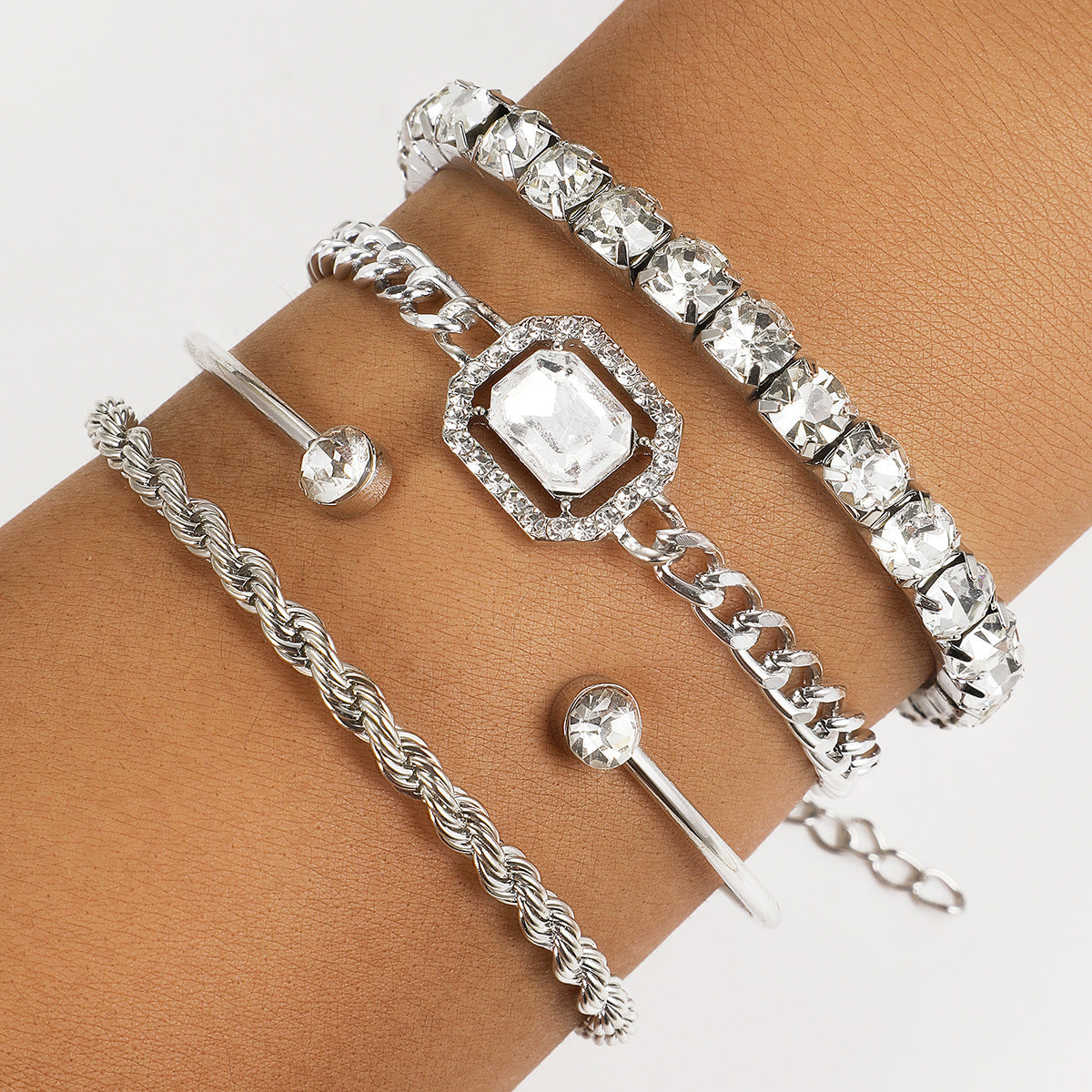 Saffyra™ Crystal Luxe Bracelet Set (4-Piece)