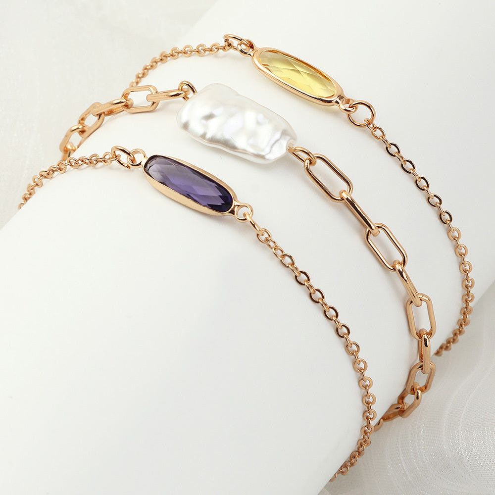 Saffyra™ Irregular Gemstone Chain Bracelet