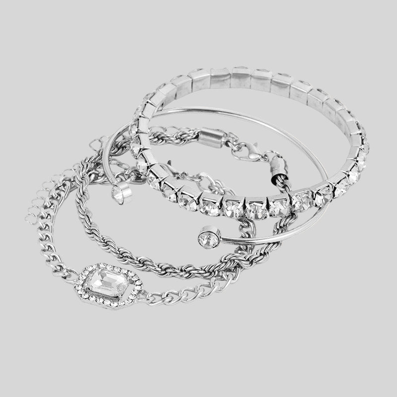 Saffyra™ Crystal Luxe Bracelet Set (4-Piece)