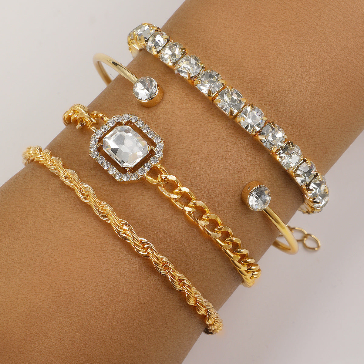 Saffyra™ Crystal Luxe Bracelet Set (4-Piece)